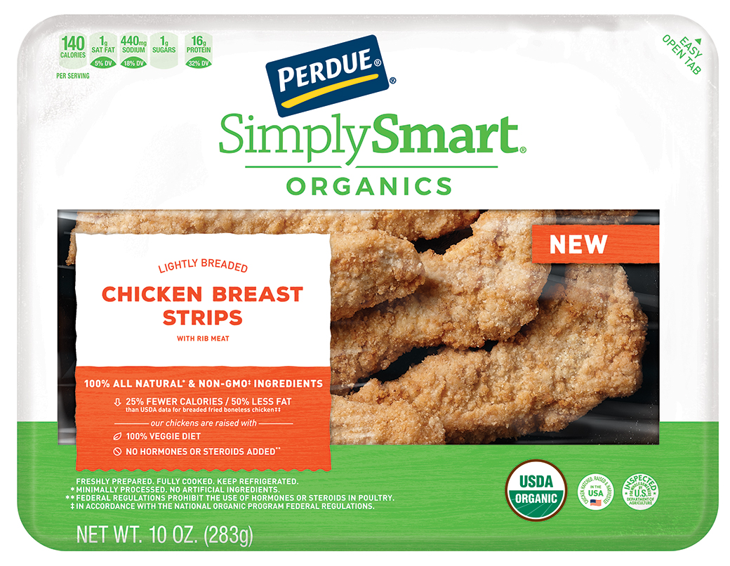 PERDUE SIMPLY SMART ORGANICS Lightly Breaded Chicken Strips (10 Oz.)