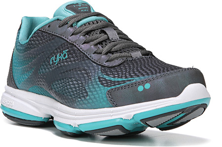 Ryka Women's Devotion Plus 2 Walking Shoe, Teal/Grey, 8 W US