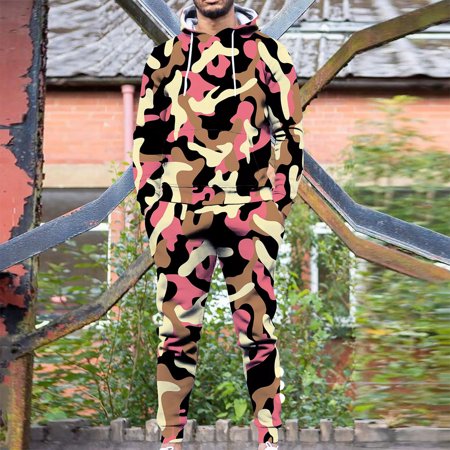 Tokmisa Vi745 Men S Fashion Long-sleeved Trousers Camouflage Two-piece Sports and Leisure Suit Suit #6755