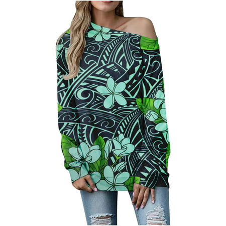 Fall Clothes for Women 2022  Fashion Floral Printed Long Sleeve Blouse Casual Pullover Tops Sweatershirts
