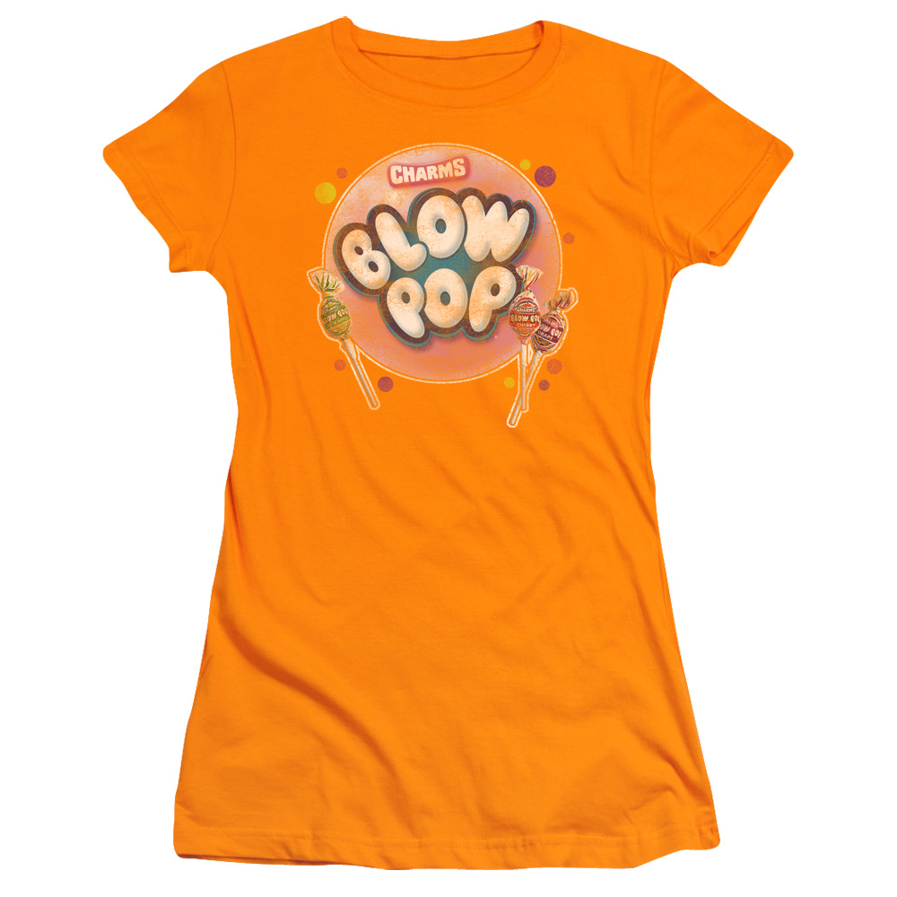 Tootsie Roll Chocolate Candy Blow Pop Bubble Vintage Style Jrs Sheer T-Shirt