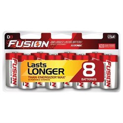 Rayovac 813-8ctfus Fusion Long-lasting Alkaline Batteries (d, 8 Pk)