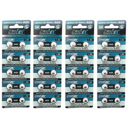 Hyperps (40 Pcs) Ag0 Alkaline 1.5v Button Cell Battery Single Use Lr512 Lr63 Sr521sw 379 D379 618 Toys Remotes Cameras