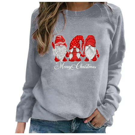 Sentmoom T-Shirts for Women Graphic Tees  Temperament Fitted Tops Round Neck Lightweight Loose T Shirts Long Sleeves Casual Fashion Tee Shirt Slouchy 