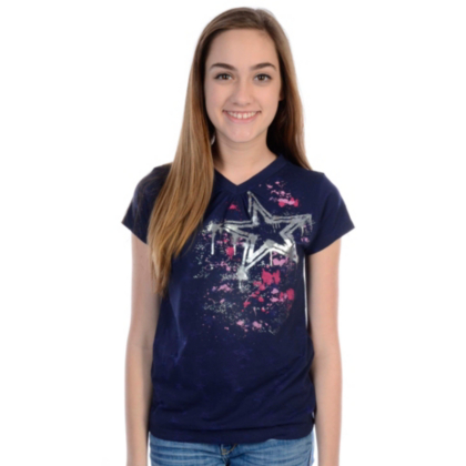 Dallas Cowboys Girls Sweet and Sour V-neck Burnout T-shirt