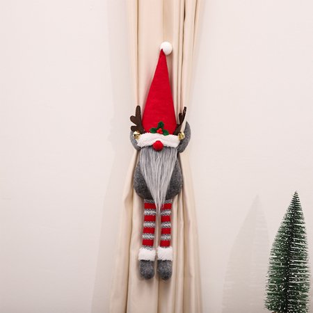 Usupdd Christmas Curtain Buckle Cartoon Rudolph Faceless Doll Decorative Curtain Buckle WAA220811-2564