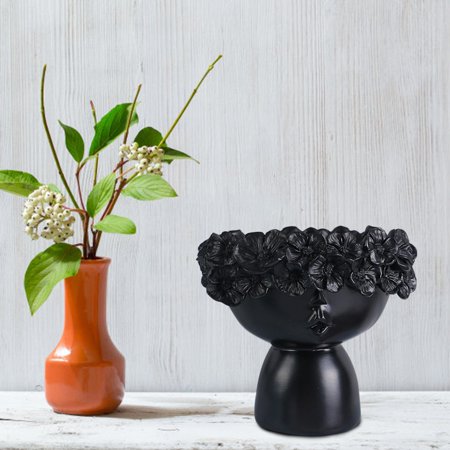 FengLS Flower Wreath Girl Vase Crown Storage Box Doll Head Planter Nursery Decor 09-Kitchen-12A#6858 Home Kitchen MYFFlower Wreath Girl