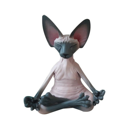 DDgui New Upgraded Creative Resin Hairless Cat Ornaments Living Room Art Decorations DDgui WDD220921-7681