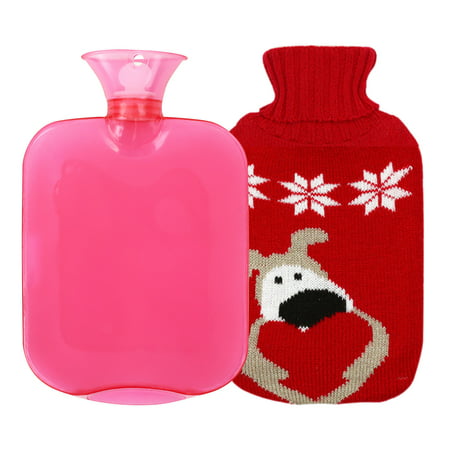 Miximx Hot Water Bottle with Cover 750ML Bed Bottle with Soft Fleece Cover Bed Bottle Provides Warmth Gift - Gifts Ltz MiximxHot Water Bottle a-a#4723
