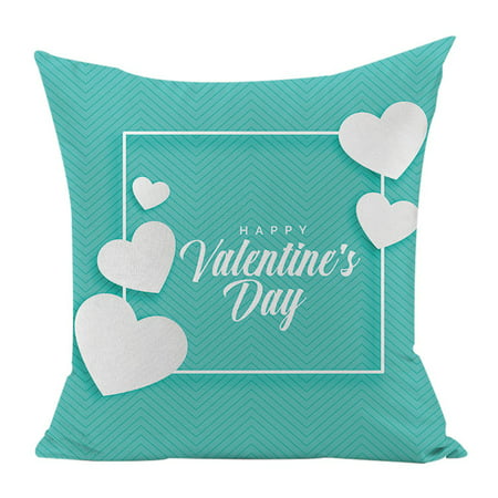 Valentine S Day Linen Pillowcase Printing Sofa Cushion Home Decoration 45 X 45cm - 2022 New Valentine S Day Linen 812-B#6755