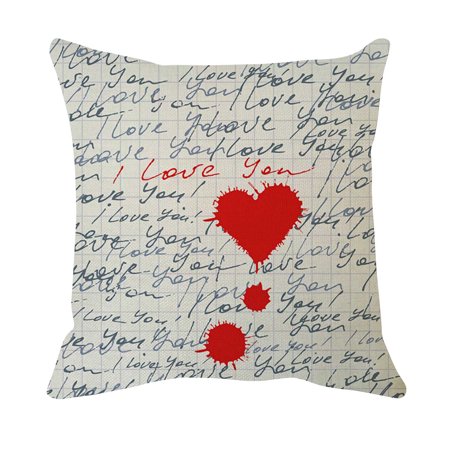Valentine S Day Theme Home Decoration Linen Pillowcase Sofa Cushion Cover 34ZNQ16A#4890 2022 New Valentine S Day Theme