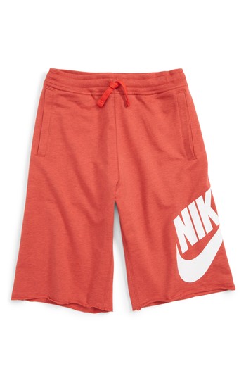 Boy's Nike Alumni Knit Shorts, Size M (10-12) - Purple
