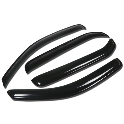 DNA Motoring WVS-190 for 2005 to 2015 Nissan Xterra N50 4pcs Window Vent Visor Deflector Rain Guard (Dark Smoke) 06 07 08 09 10 11 12 13 14