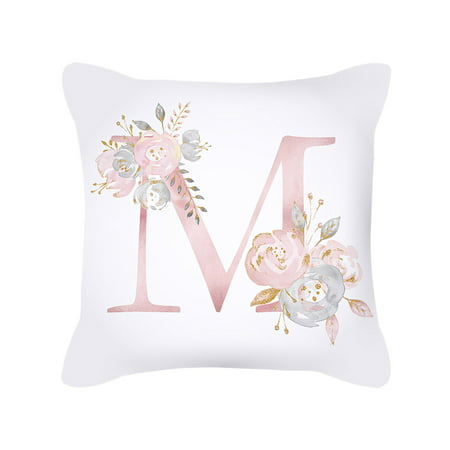 Usupdd Letter Pattern Pillow Case Sofa Car Cushion Cover Pillow Home Decoration WLL220811-4888