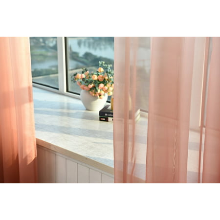 Zpa2#7796 Valances Tulle Voile Door Window Curtain Drape Panel Sheer Scarf Divider Dec Z#7796 XE1