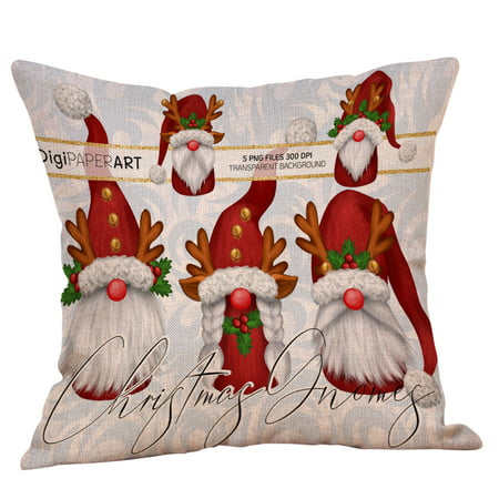 Christmas Ornaments Faceless Doll Pillow Covers Santa Claus Pattern Pillowcase - 2022 New Christmas Ornaments Faceless 812-B#4962
