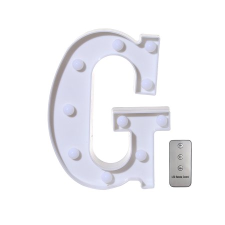 Zpj5#2564 Remote Control Alphabet Letter Lights LED Light up White Plastic Letters Stand G Z#2564 EU7
