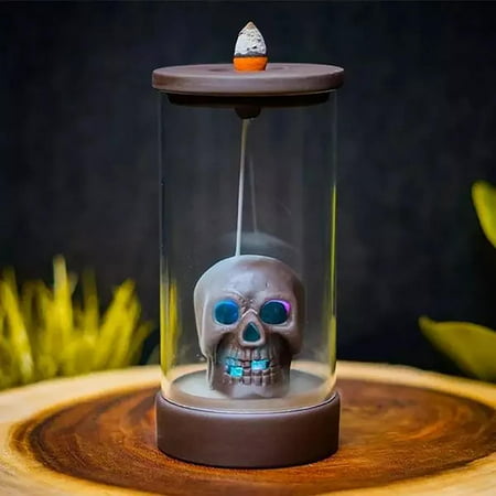 DDgui New Upgraded Eternal Skull Handicraft Incense Holder Water Fall of Smoke Backflow Decoration DDgui LBB220921-1136