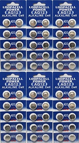 60 X AG12 LR43 386 SR43SW Alkaline Cell Coin Batteries by LOOPACELL