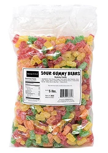 Sour Gammy Bears Gummy Candy, 5 Lbs