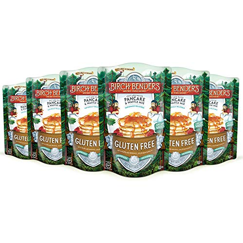 Birch Benders GlutenFree Pancake and Waffle Mix, Made with Brown Rice Flour, Potato, Cassava, Almond, and Cane Sugar, Family Pack, Just Add Water, 14