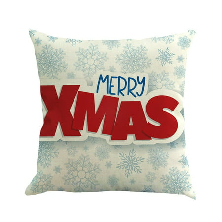 Miximx Christmas Cotton Linen Throw Pillow Case Cushion Cover Home Sofa Decor - Gifts Ltz Miximx Christmas Cotton a-a#9980