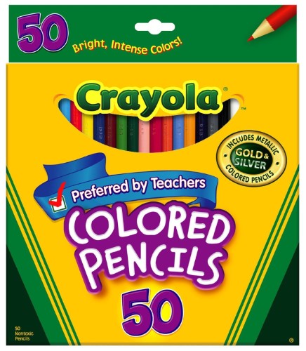 Crayola 50 Ct Long Colored Pencils (68-4050) Case of 12 Sets