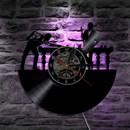 Miximx Vinyl Record Wall Clock Competition Style Creative Retro Nostalgic Wall Clock - New Novel Vinyl Record Wall LTZ#34311