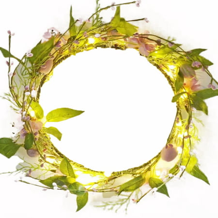 FengLS Simulation Garland Door Decoration Ring Small Thorn Door Leaf Wreath 09-Kitchen-12A#9545 Home Kitchen MYFSimulation Garland Door