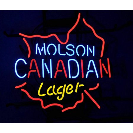 Queen Sense 20 X16  Molson Canadian Beer Lager Neon Sign Man Cave Handmade Neon Light 120MCBL
