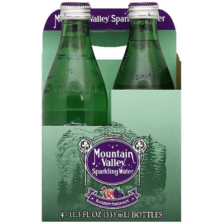 Mountain Valley Blackberry Pomegranate Sparkling Water, 45.2 Fl Oz, (pack of 6)