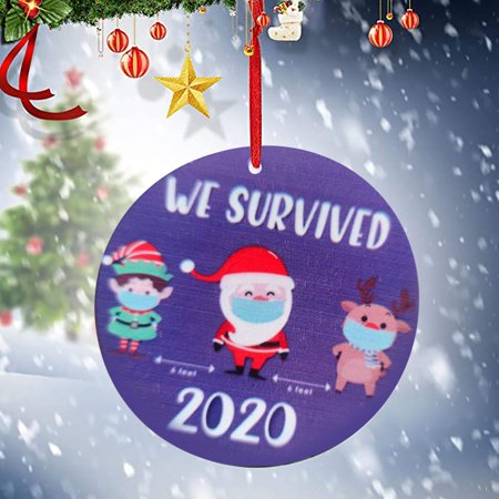 1pcsChristmas Ornaments 2020 Santa Claus Masked Souvenir Tree Hanging Ornaments - 2022 New Toys 1pcsChristmas Ornaments 2020 A812#7950