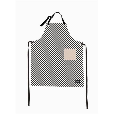 Ferm Living 5509 27. 5 X 37. 5 Organic Cotton Black Stripe Apron