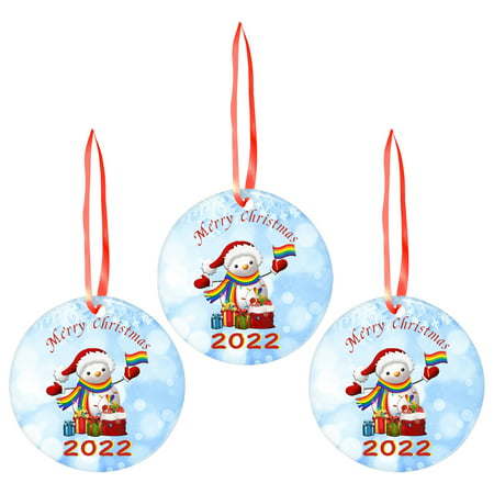 DDgui New Upgraded Christmas Gift for Her Gift for Christmas Pendant Christmas Tree Decoration 3PCS DDgui LBB220922-4964