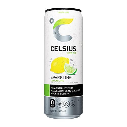 CELSIUS Sparkling Lemon Lime  Functional Essential Energy Drink 12 Fl Oz Can (Pack of 12) thumbnail