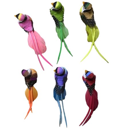 GadgetVLot 12Pcs Simulation Foam Bird Feather Bird Magpie Bird 12 Cm Color Bird