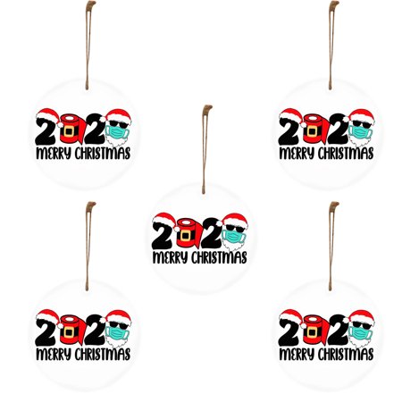 DDgui New Upgraded 5PCS 2020 Ornament Merry Christmas Wooden Wedding Party Decor New DDgui LEE220922-4962