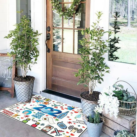 2021 Bedroom Door Mat Floor Soft Non-slip Annual Commemorative Pattern Carpet - 2022 New 2021 Bedroom Door 812-B#9585
