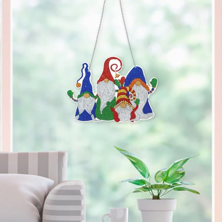 2022 Newest Christmas DIY Diamond Drawing Ornaments Cartoon Christmas Pendant Painting Decoration House Decoration LJ-C#5796 Christmas DIY Diamond