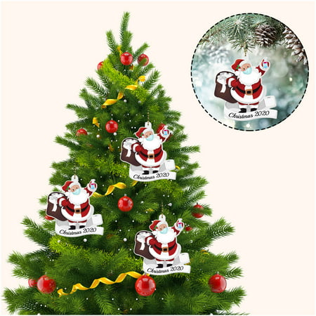2020 Christmas Ornament Santa Wearing a Face Mask Decorate Christmas Tree USLJ9-9797 2022 Clearance ROOM DECOR 2020 Christmas Ornament