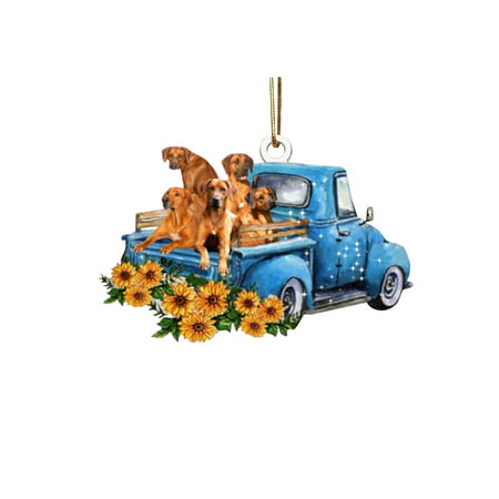 Usupdd New 3D Cute Car Dog Pendant Ornaments Hanging Ornament Usupdd WLL220830-2564