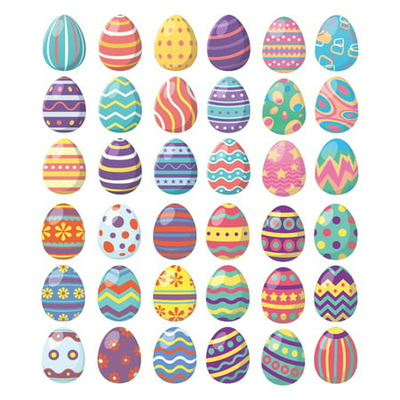 MIANHT Easter Day Static Stickers Window Glass Stickers Fridge Stickers - 2022 Easter Day Static N-#4081