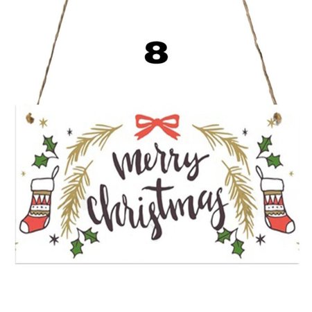 2022 Newest Wooden Shaped Embellishments Hanging Ornaments for Christmas Decoration LJ-C#5954 Wooden Shaped Embellishments