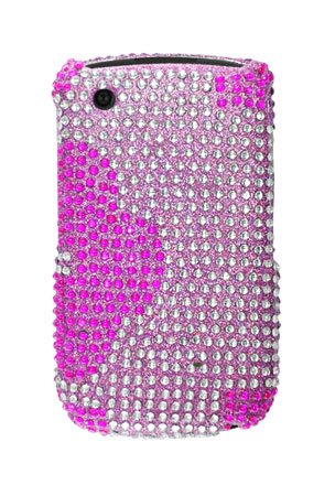Blackberry Curve 8520 / 8530 /3g 9300 /3g 9330 Grasp Full Diamond Graphic Case - Hot Pink Daisy