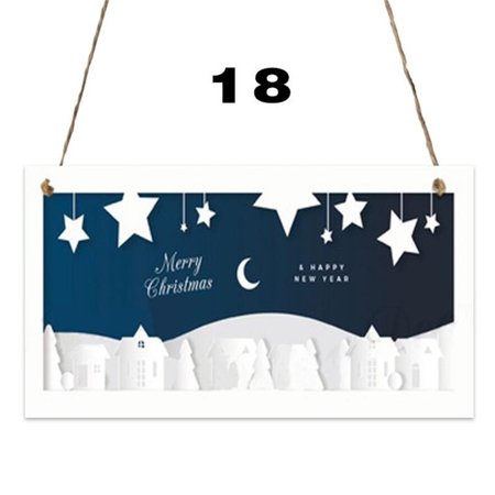 Wooden Shaped Embellishments Hanging Ornaments for Christmas Decoration - 2022 New Toys Wooden Shaped Embellishments A812#7540