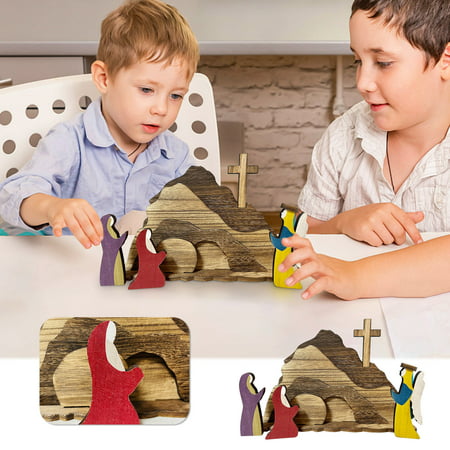 Usupdd Wooden Nativity Set Wooden Manger Creche Nativity Scene Montessori Inspired Wedd Usupdd 2022 New Product WAA220906-7681