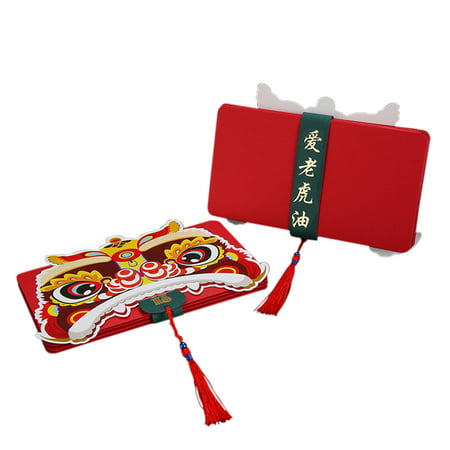 Zpa2#6249 Red Packets Six Card Slots Hong Bao Gift Money Packets with Tassel Pendant for New Year Spring Festival Z#6249 AK3