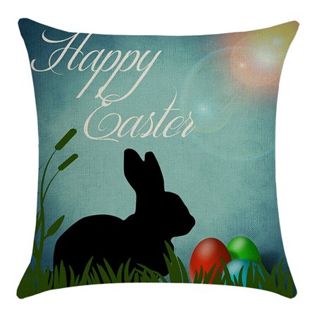 MIANHT Pieces Easter Pillow Case Printed Linen Cushion Cover Spring Seasons Decor - 2022 Pieces Easter Pillow O-#5509