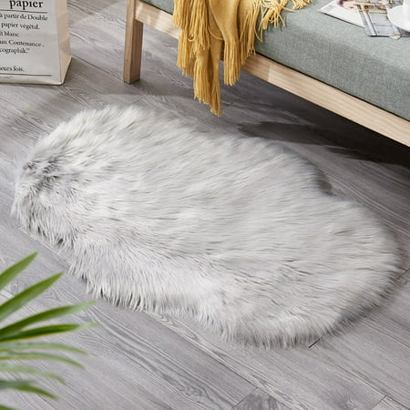 DDgui New Wool Imitation Sheepskin Rugs Faux Non Slip Bedroom Shaggy Carpet Mats DDgui WAA220920-4542