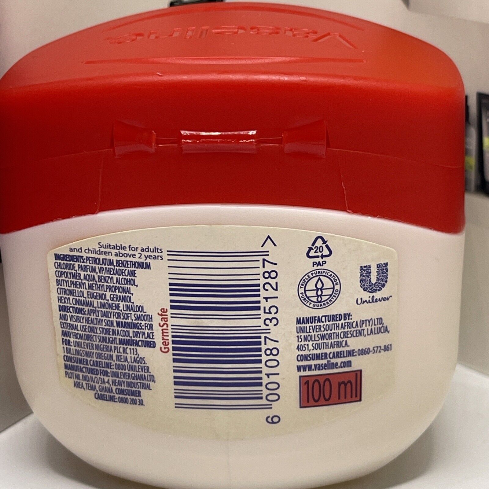 Vaseline Blueseal GERM SAFE GERMS OUT MOISTURE in 100 ML thumbnail
